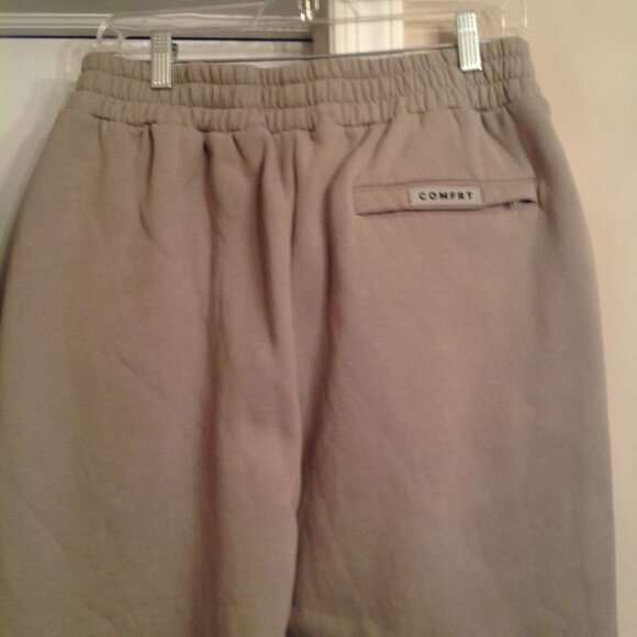 Comfrt Beige Hoodie Sweatshirt Jogger Sweatpants Pants w/ Sleeve Pockets L - Picture 6 of 12